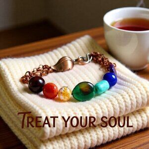 7 Chakra Bracelet | Semi-Precious Stones | OOAK Handmade Spiritual Jewelry